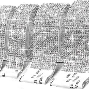 1Roll Crystal Rhinestone Diamond Ribbon Crystal Self Adhesive Roll for wrapping